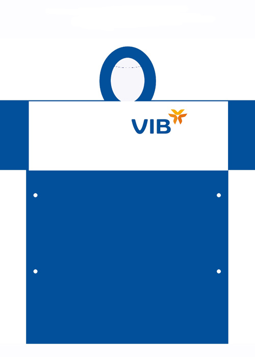 Đồng phục áo mưa 2 đầu VIB Bank 007