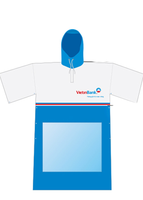 Đồng phục áo mưa 2 đầu Viettin Bank 005