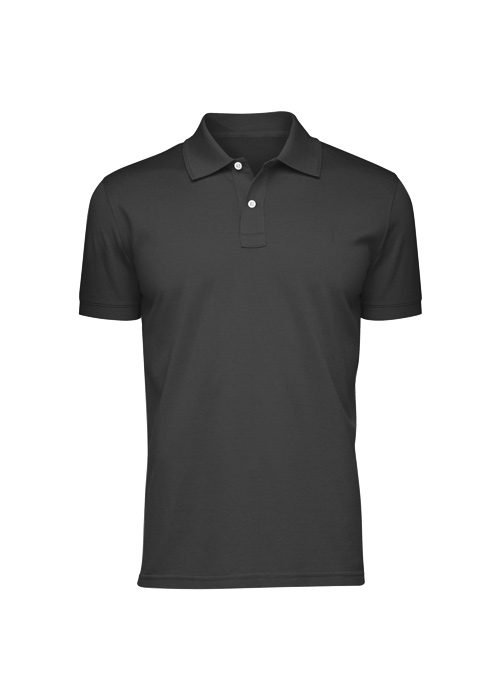 Áo thun nam cổ trụ đen bóng 007